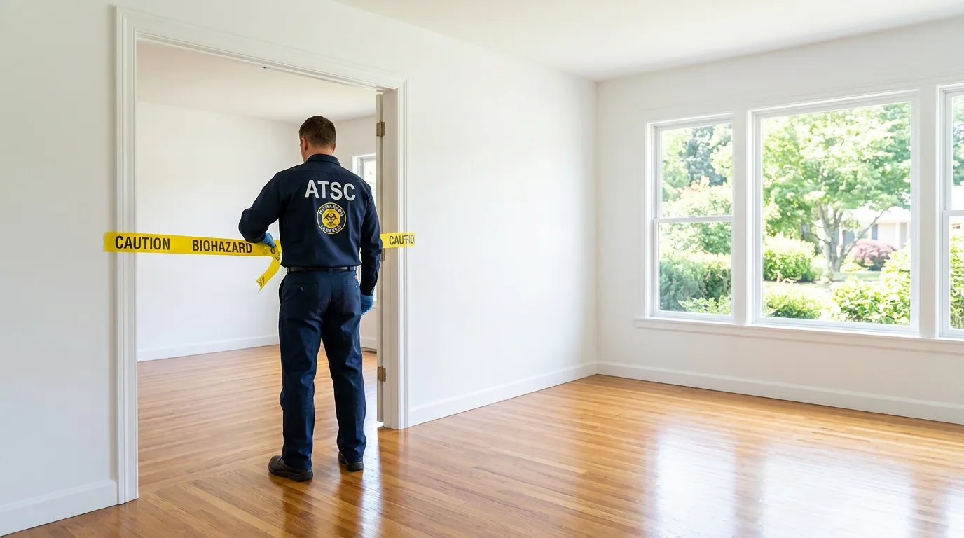 Certified biohazard cleanup crew performing Crime Scene Cleanup in Roxborough